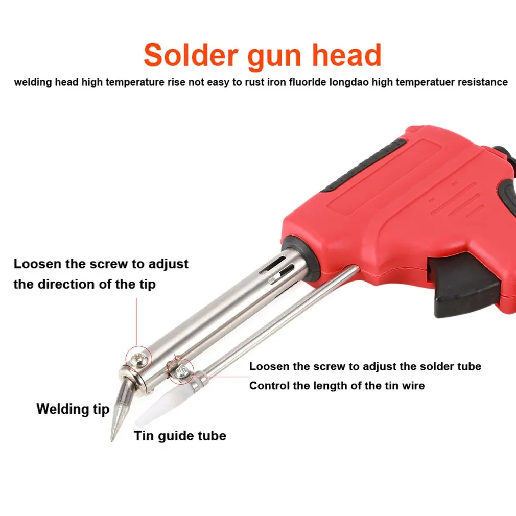 220V 60W Automatic Feed Soldering Welding Gun Send Tin Adjustable Solder Tool Kit Iron | Инструменты