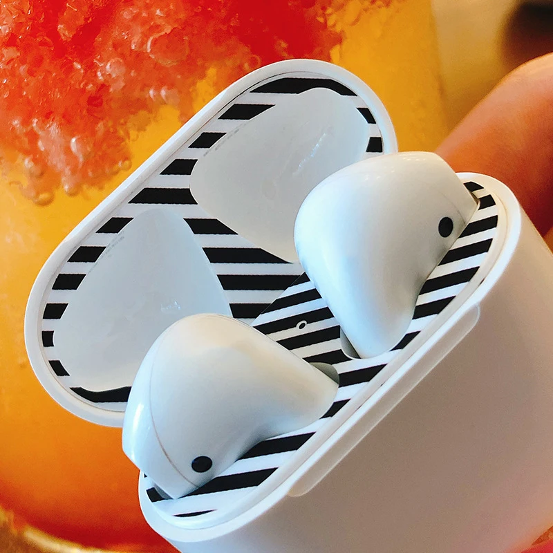 Для Airpods пыленепроницаемый Стикеры Однотонная одежда/узор пыли Защитная пленка - Цвет: 7