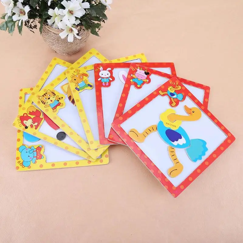 

cartoon 3D Cute Magnetic Animals Puzzle Jigsaw Educational Toy Child Gift Cute Baby Funny Toys Magnetic Puzzle Birthday Gift