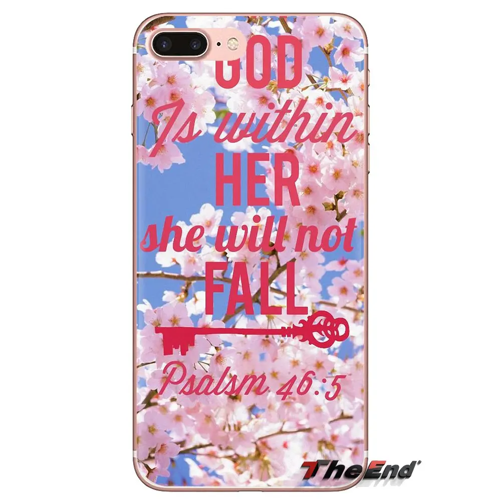 Silicone Phone Skin Case For Samsung Galaxy A3 A5 A7 A9 A8 Star A6 Plus 2018 2015 2016 2017 Psalms is a book of The Bible Quotes |