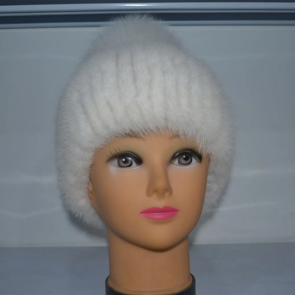 

Fur hat mink knit hat suede fox fur ball hat