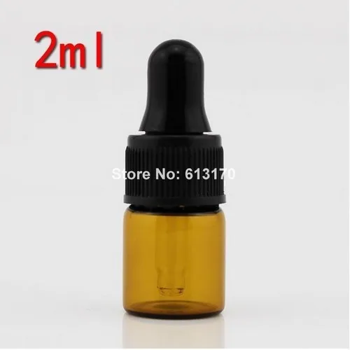 

wholesale 2ml Amber glass bottles, Empty Essential oil bottle dropper bottles Mini Small sample vails Cosmetic Packing container