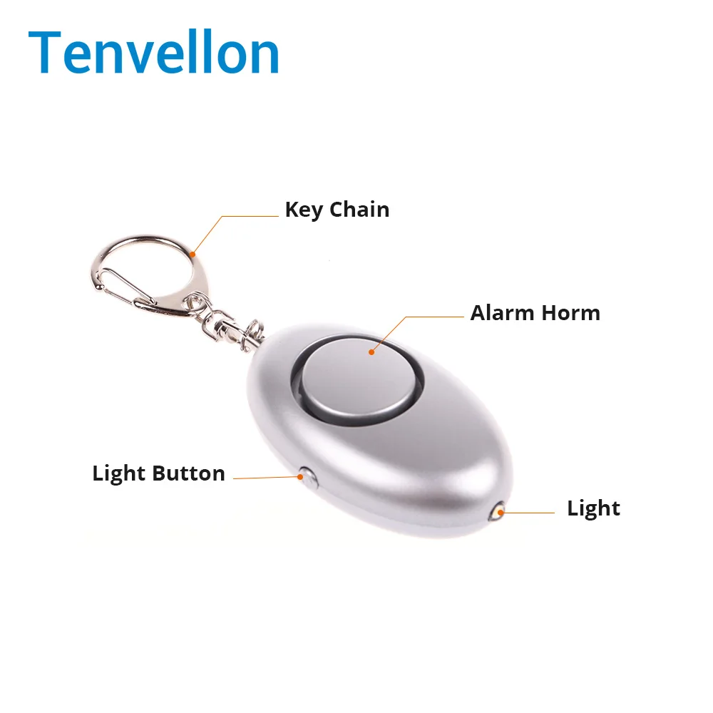 Tenvellon сигнализация для самообороны личная безопасность защита фонарик мини