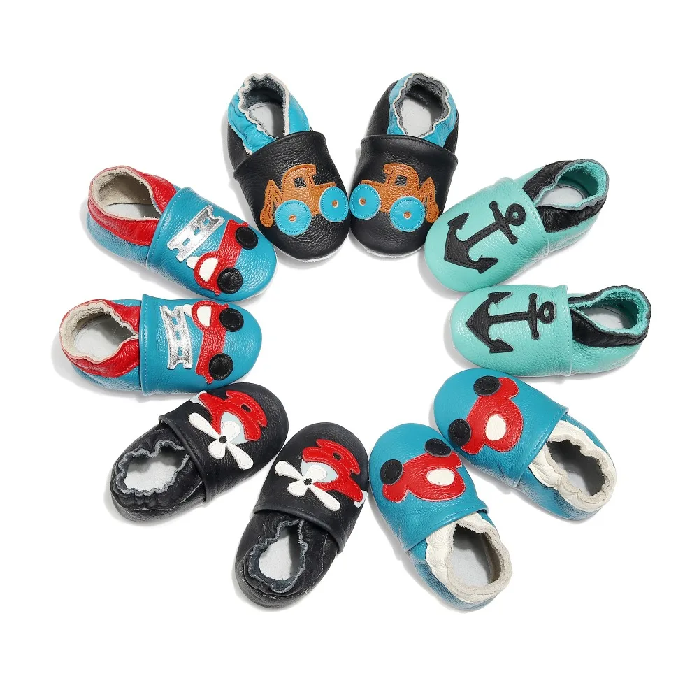 Горячая Распродажа натуральная кожа новая нескользящая обувь для малышей с