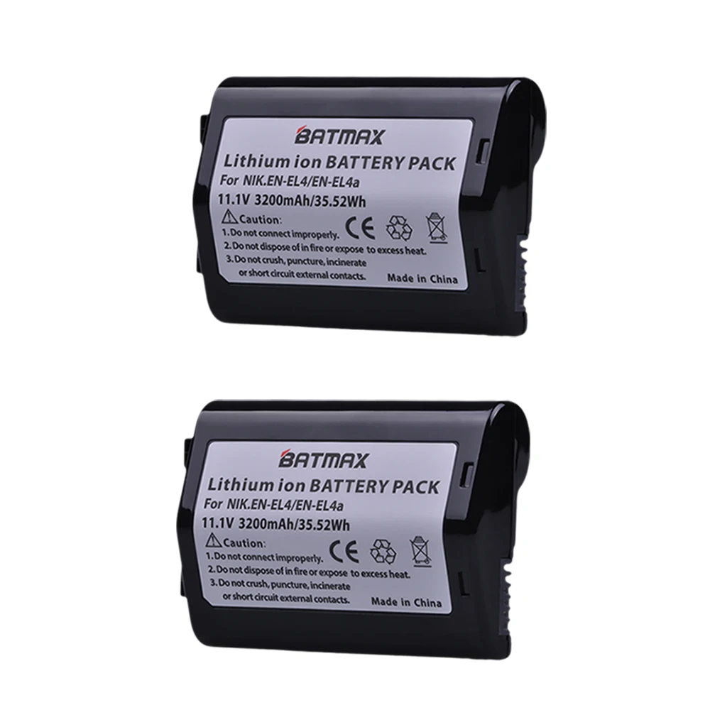 Аккумулятор для камеры EN EL4 2 шт. 11 1 в 3200 ма · ч аккумулятор ENEL4a Nikon D2H D2Hs D2X D2Xs D3 D3S F6