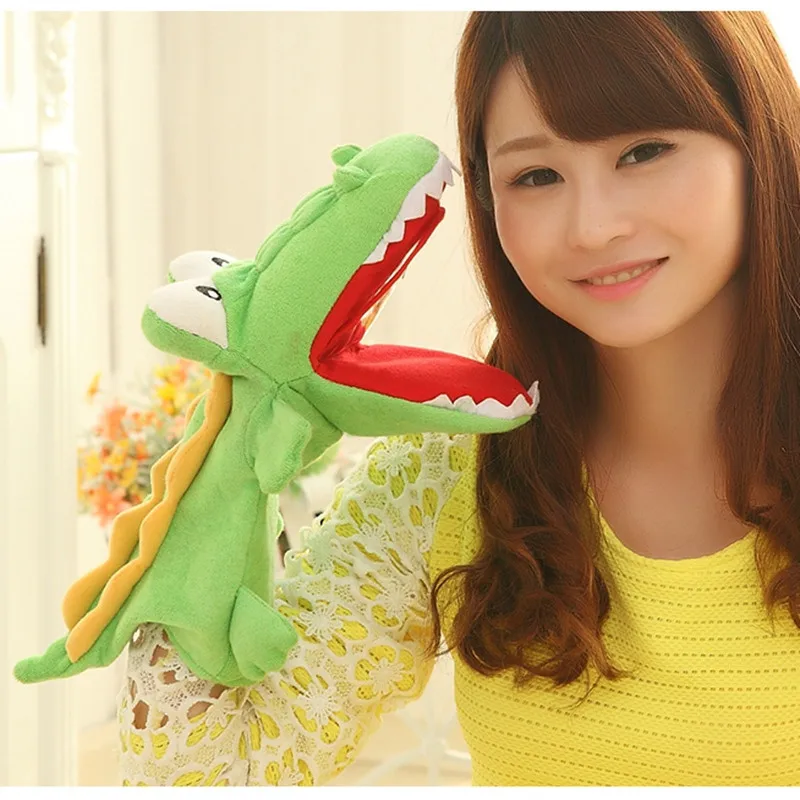

Hight Qaulity Crocodile Hand Puppet Parent-child Toys Gift For Kid Crocodile Soft Toy Birthday Gift 10pcs/lot