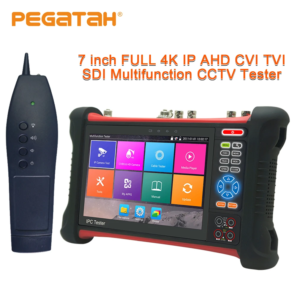 7 дюймов IP камера тестер 8MP TVI CVI AHD SDI CVBS 6 в 1 CCTV монитора камеры видеонаблюдения HDMI