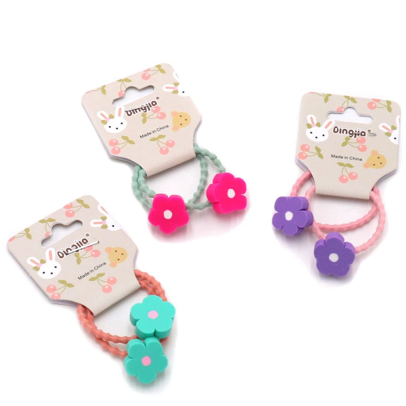 Детское кольцо для волос Детская повязка с мелкими цветами мягкая глиняная