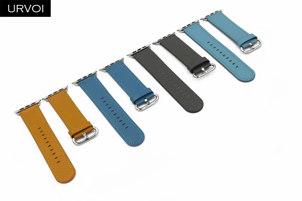 URVOI кожаный ремешок для Apple Watch series 4 3 2 1 Классический ремень с пряжкой iwatch из