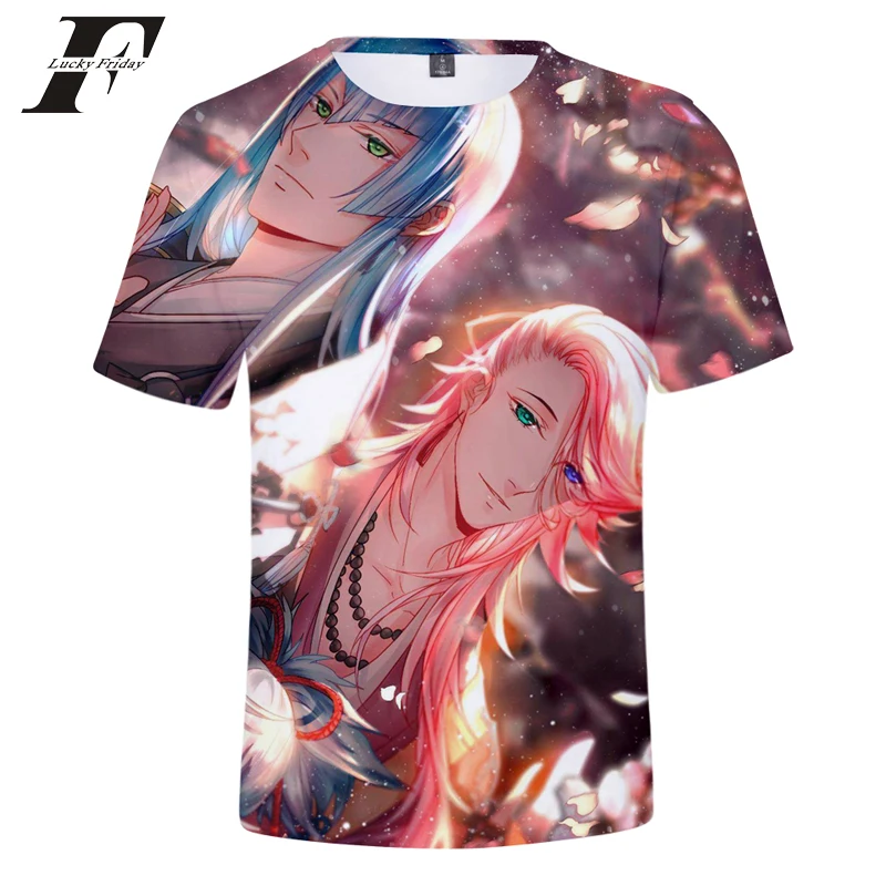 Aikooki новые katsugeki Touken Ranbu 3D Футболка Мужская/женская летняя обувь модные Harajuku аниме
