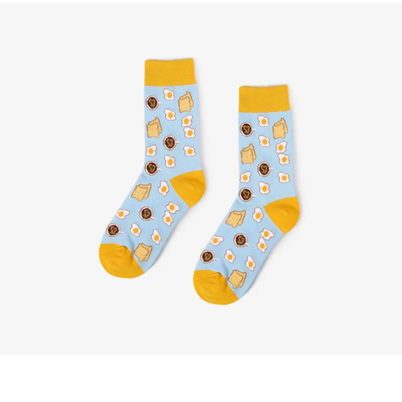 Модные хипстерские женские носки для скейтборда с рисунком фруктов и еды в стиле
