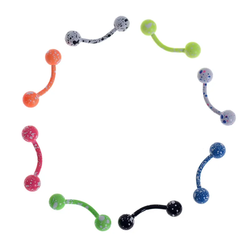 8 шт./упак. цветной перстень из нержавеющей стали для бровей носа губ кольцо