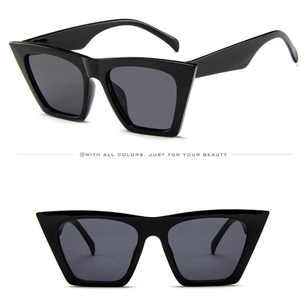 Sunglassess, женские модные негабаритные солнцезащитные очки, Ретро стиль, кошачий глаз, защита от солнца, UV400, очки, солнцезащитные очки для женщин