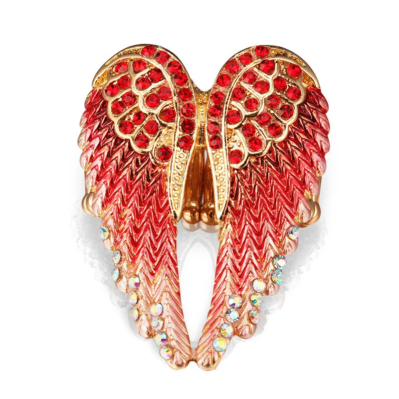 Angel Wings Crystal Rings For Women Jewelry Silver Opening Adjustable Ring For Female Engagement Ring Wedding Promise Rings Boho