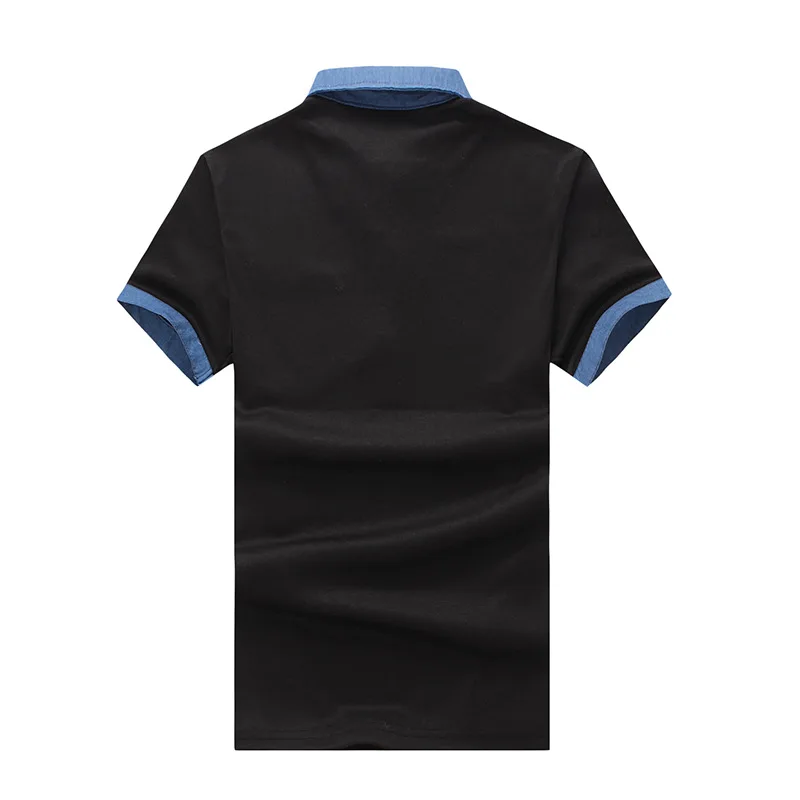 pocket design New Men Polo Shirt Fashion Classic Solid Color Short Sleeve Male Top Tees | Мужская одежда