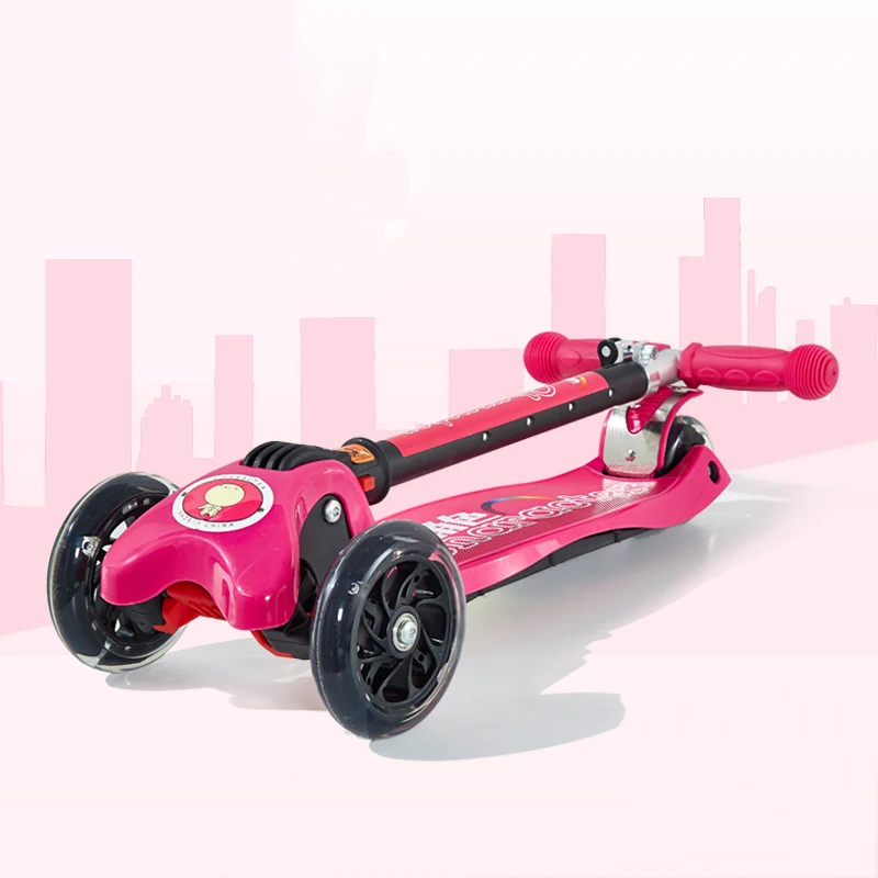 Младенческий Блестящий детский скутер 3 колеса складной автомобильный съемный