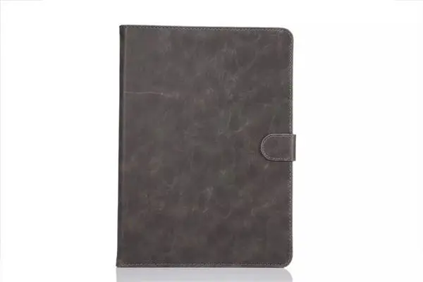 Серый Чехол с узором Crazy Horse для samsung Galaxy Tab S2 9,7 T810 T815 T813 T819, чехол-книжка для планшета из искусственной кожи чехол с отделением для карт - Цвет: Серый