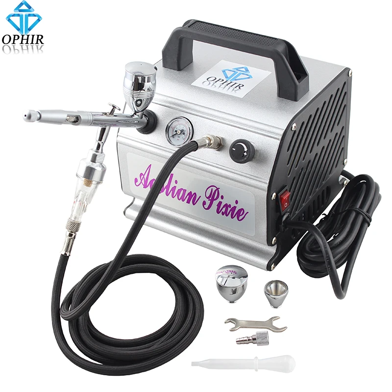 Аэрограф Двойного Действия OPHIR Гравитационный краскопульт в комплекте 110 В 220