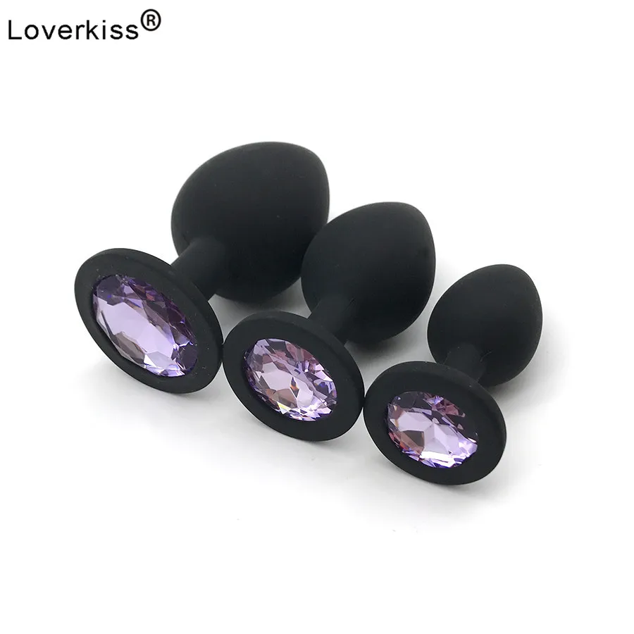 Loverkiss силиконовый Анальная пробка ювелирный фаллоимитатор вибратор секс игрушки