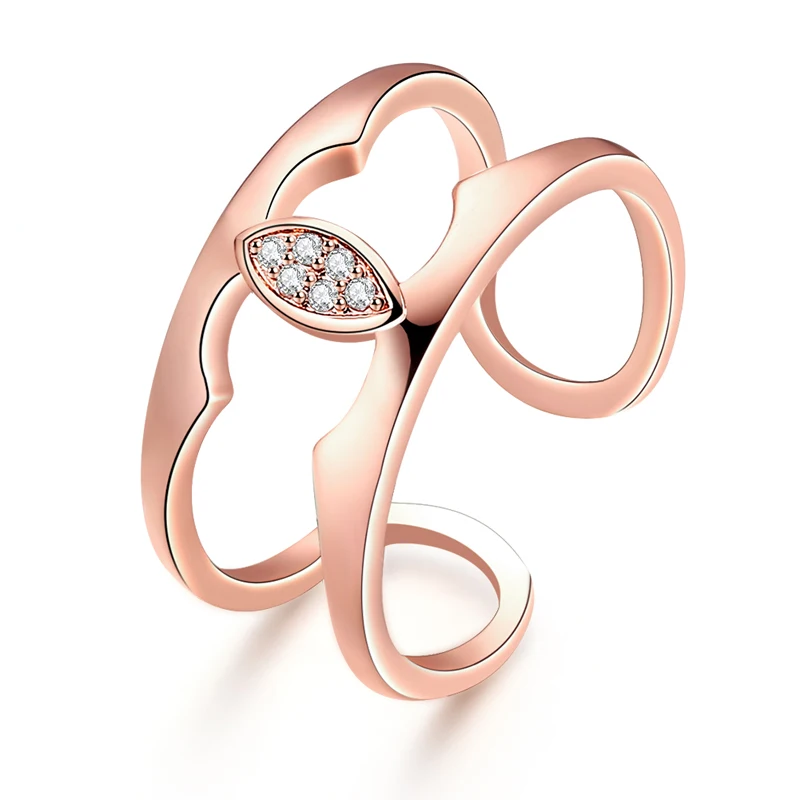 Белое/розовое золото цвет новое свадебное Кристальное кольцо Anillos женские