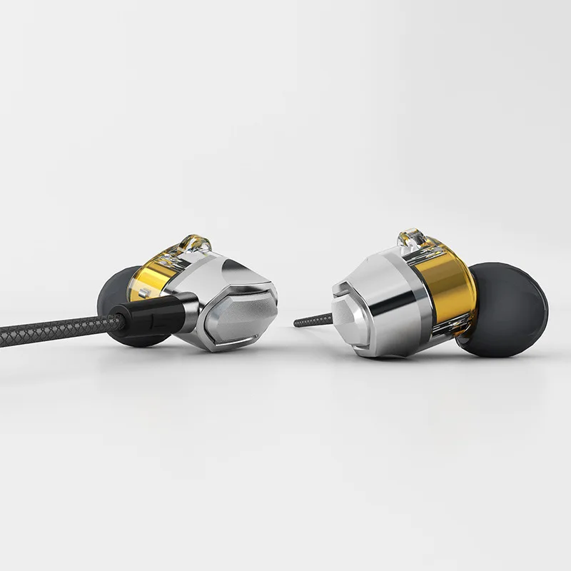 Наушники в ухо спортивные наушники HIFI стерео металлические вкладыши проводные с