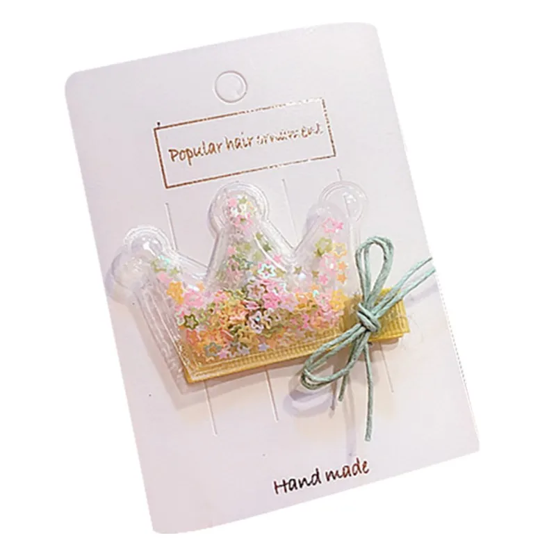 

GirlsHair Clip Hollow Geometric Style Side Water Drop Shape Fruit Crown Colorful Colored Hair Pin For Kid