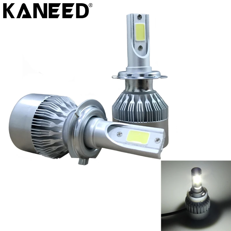 KANEED H7 светодиодный лампы Фары 3800 LM 6000 K IP68 Водонепроницаемый авто фар с 2 лампа
