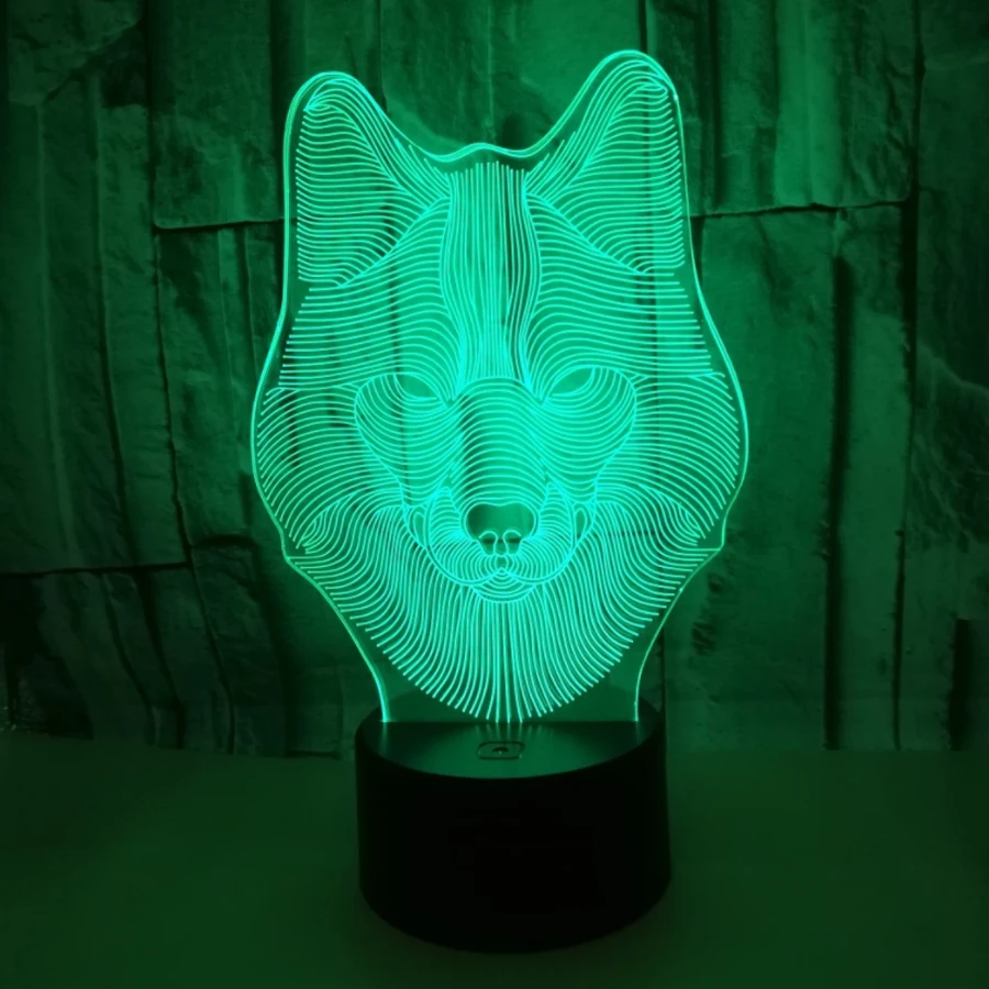 Цветная визуальная 3 d стерео Сенсорная лампа светодиодная цветная Маленькая