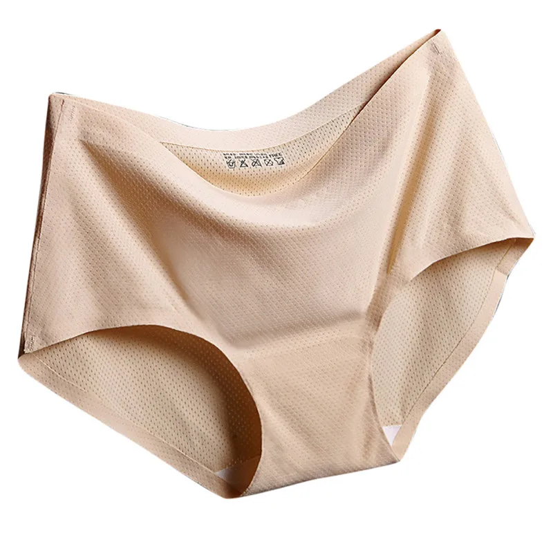 Beige Экзотическая одежда, сексуальное дышащее нижнее белье со средней талией, сексуальные трусики, женские кружевные одноцветные сексуальные трусы, бесшовные, Lce, сетка, стринги - Цвет: Beige