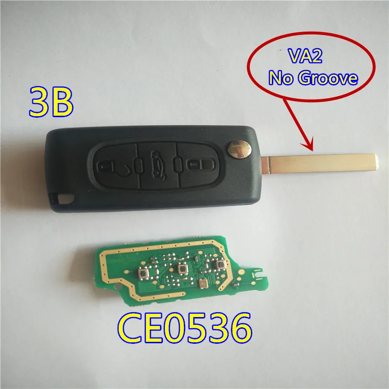 CE0536 3 Кнопки Отразить Дистанционный Ключ 433 МГц Пригодный Для Peugeot 207 208 307 308 407 408 607