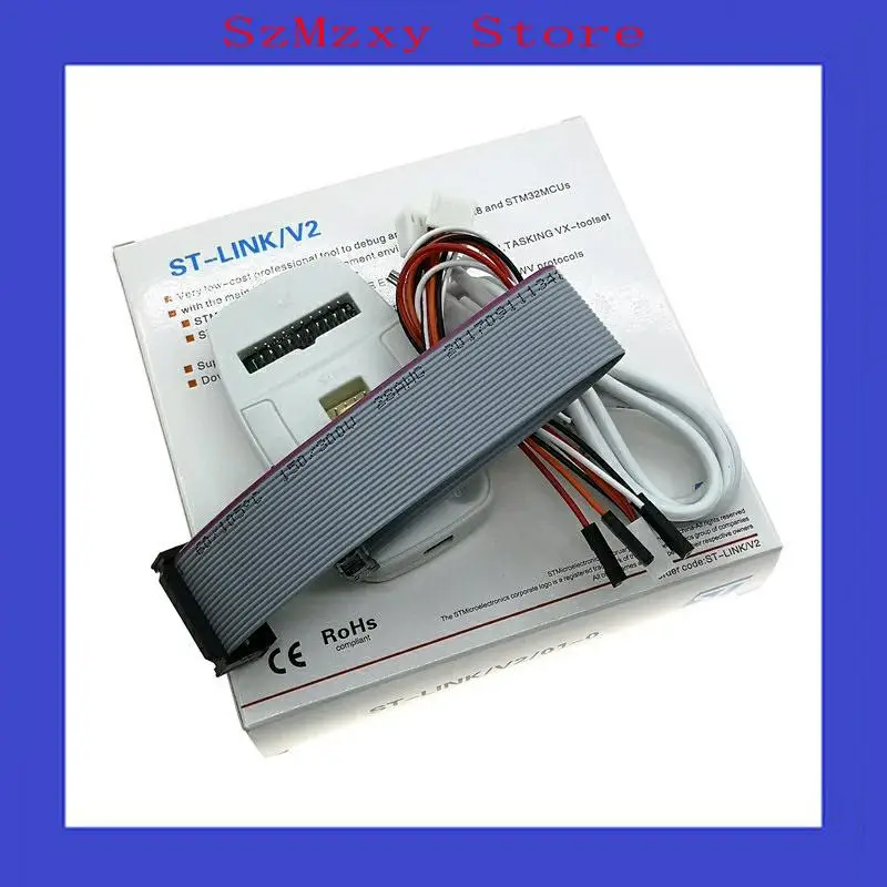 2 набора ST LINK/V2 отладчик/программатор для STM8 и STM32 подключение JTAG/SWD|Соединители| |