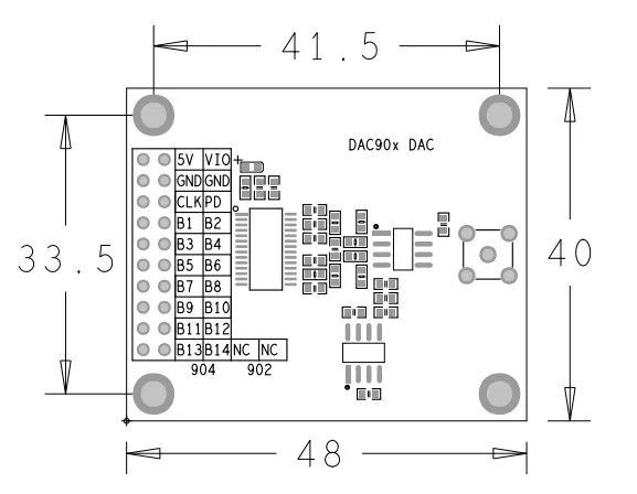 

High Speed DA Digital to Analog Conversion Module DAC902 12 Bit DAC904 14 Bit 165MSPS