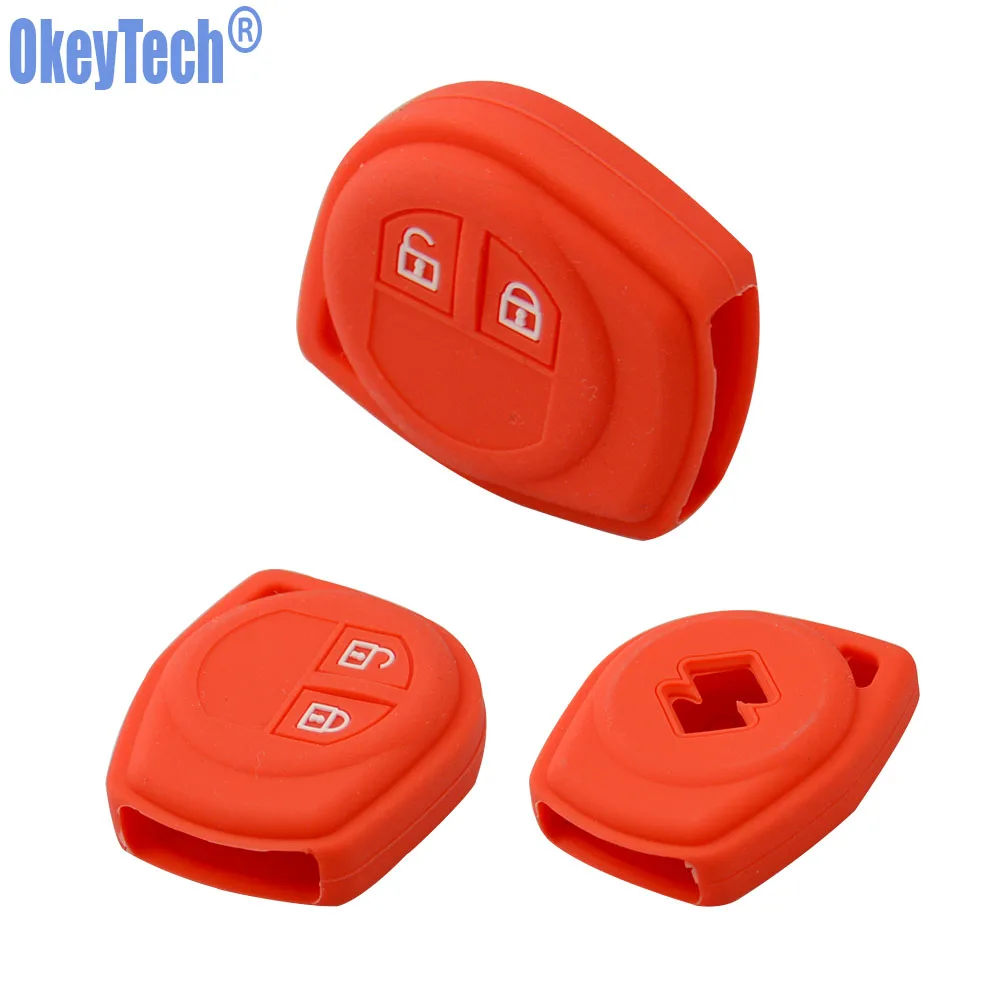 OkeyTech силиконовый резиновый чехол с двумя кнопками защитный для Suzuki SX4 Свифт Vitara Key
