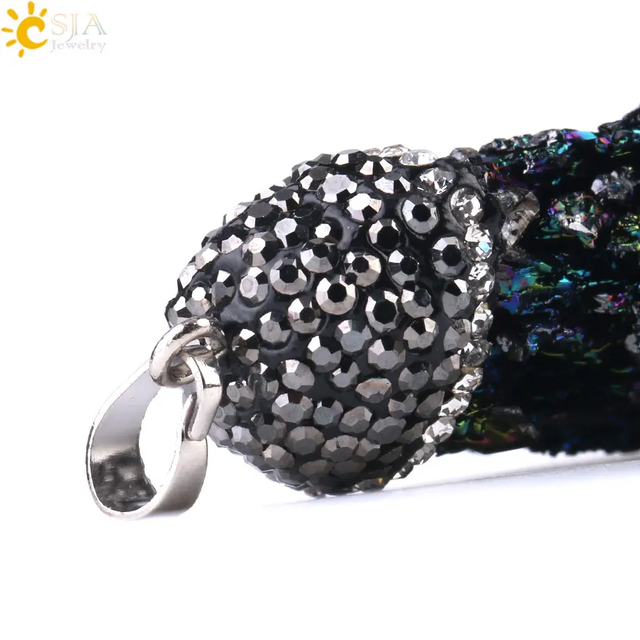 Кулон из натурального рудного камня CSJA необработанные камни неправильной формы