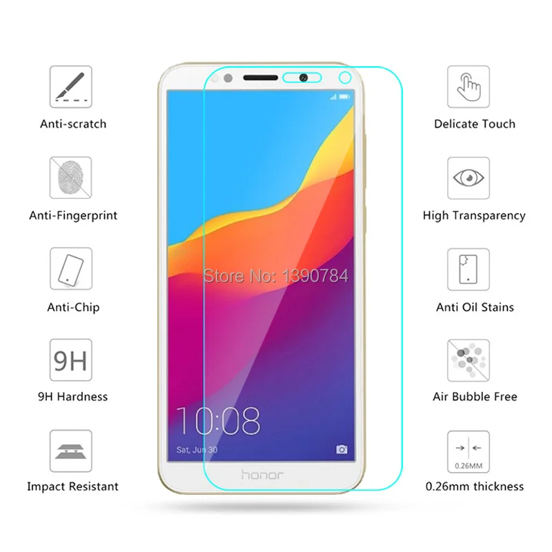 2 шт 2.5D Закаленное стекло для huawei Honor 7A DUA L22 5 45 &quotРусская версия протектор экрана 7