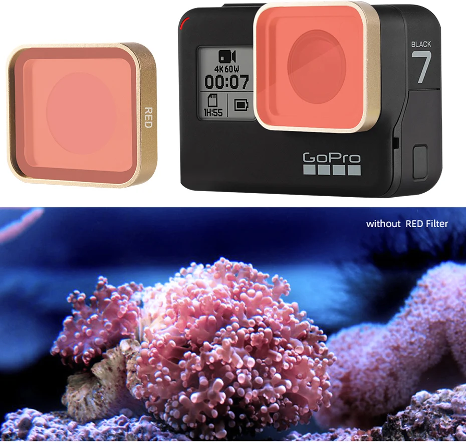 TENENELE Hero7 фильтр для спортивной камеры UV/CPL/ND 4 8 16 32 фильтры нейтральной плотности для GoPro Hero 5 6 7 черный аксессуар для объектива золотой
