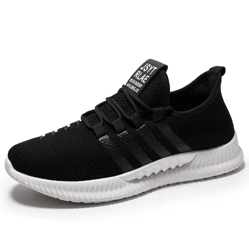 KLYWOO Sneakers for Men Casual Shoes Flyknit Mesh Breathable Mens Lace up Trainers zapatillas hombre | Обувь