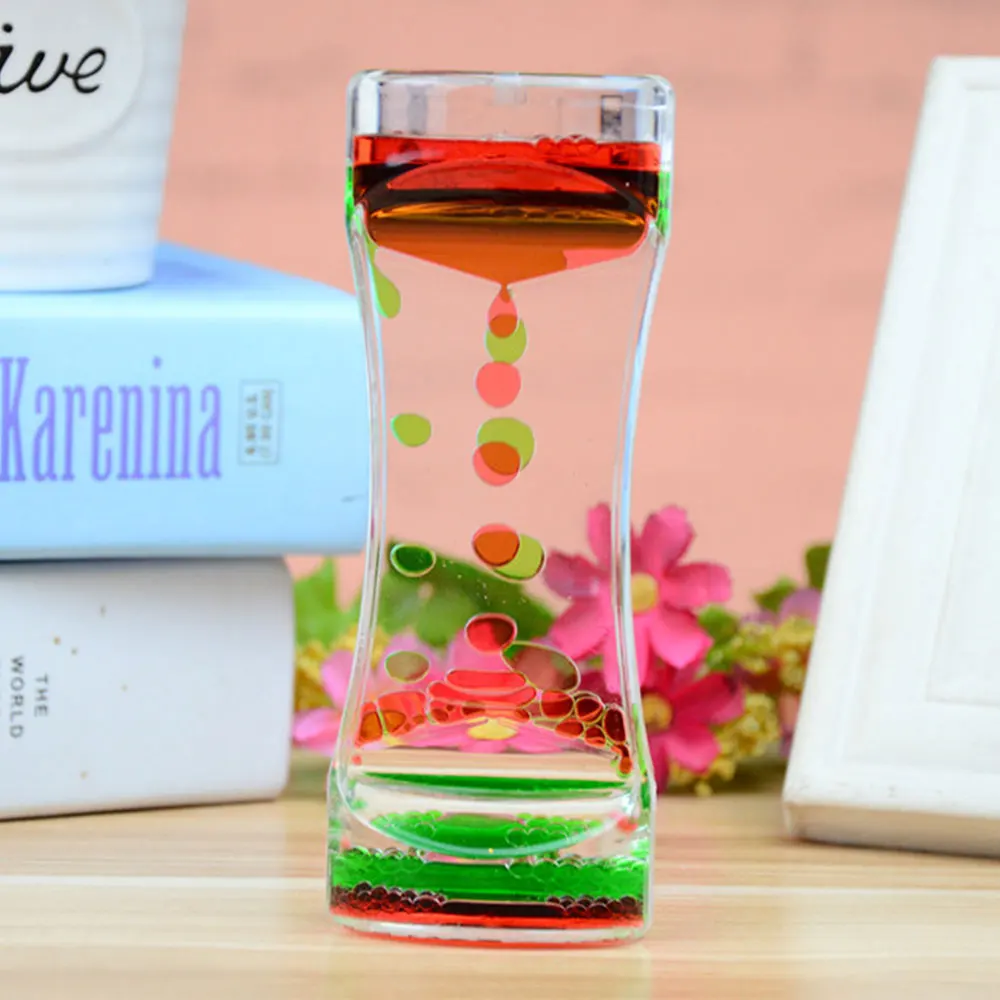 Забавные Иллюзия таймер масло песочные часы смешанный цвет 14 5*6*4 см жидкие