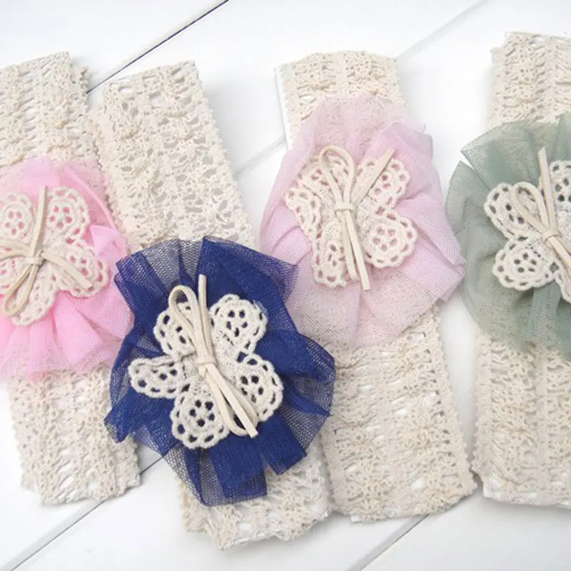 Аксессуары для детей кружевная пряжа большой цветочный Зажим девочек детский