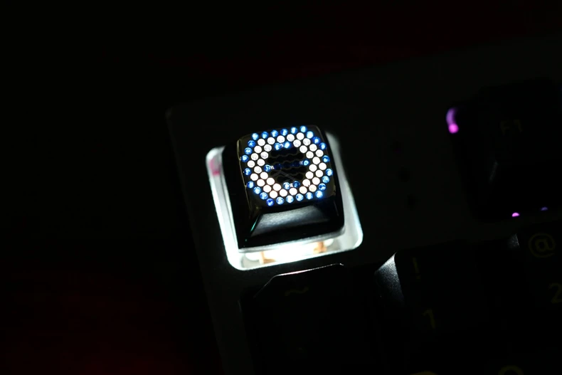 Kpreпаблик металлический драгоценный камень MX Keycap фиолетовый Рубин Сапфир Драгоценный Камень Искусственный Камень для механической клавиатуры ряд R4 esc светильник