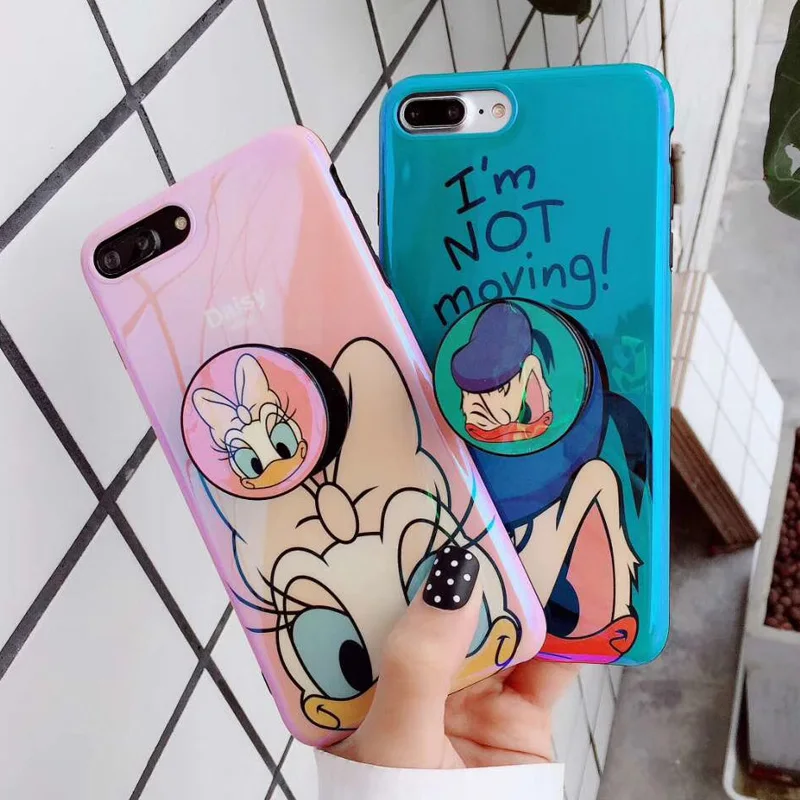 Для iPhone 8 plus милый чехол мультяшный Винни для XS max XR 7 6 S X расширяющийся Держатель