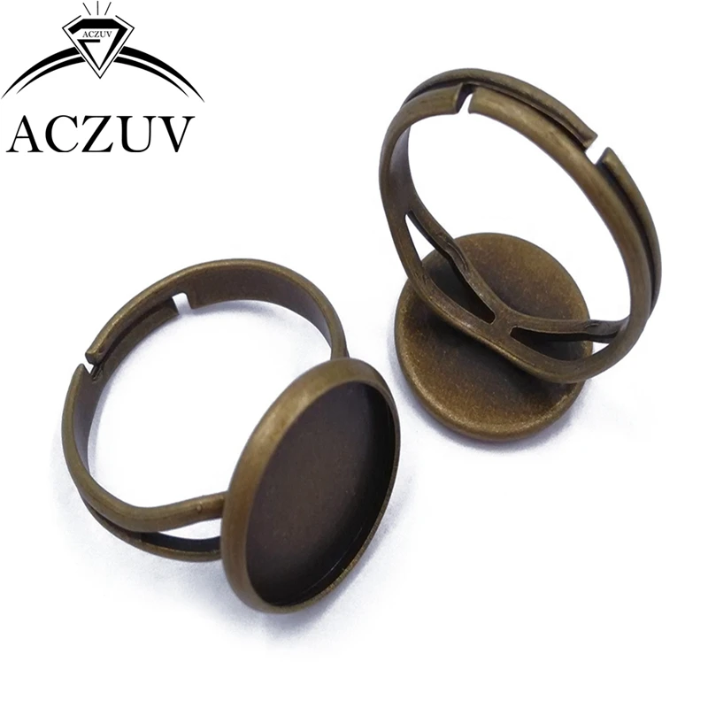 100 шт./партия Безель пустая Регулируемая кольцевая основа настройки кабошона