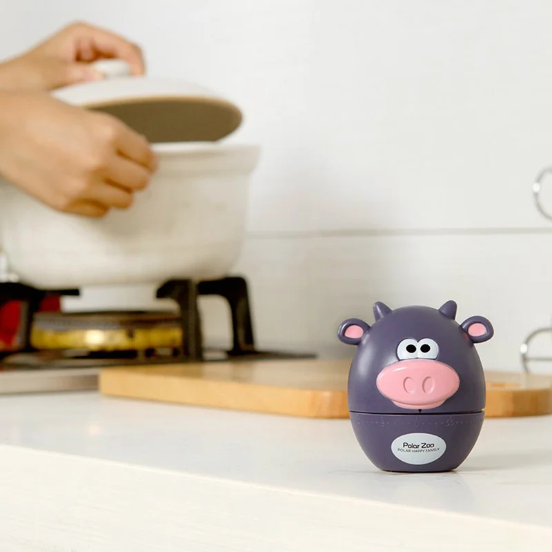 New Fashion Cartoon Animal Cooking Timer Plastic Machine Timer 60min Alarm Clock Kitchen Timer Stopwatch Kitchen Tools