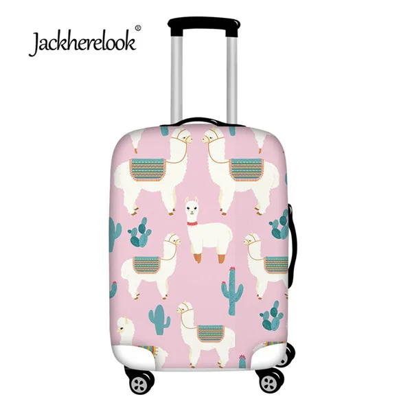 HX1001 Jackhereook сладкий Альпака 3D печать багажа защитный чехол для дорожного чемодана для 18-28 дюймов тележка Чехол Эластичный дождевик - Цвет: HX1001