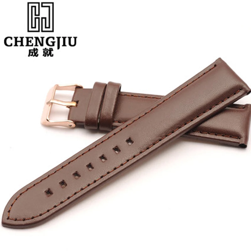 Genuine Leather Watchband For Daniel Wellington Armani Heberlin Watches Strap Mens Clafskin Women Montre | Наручные часы