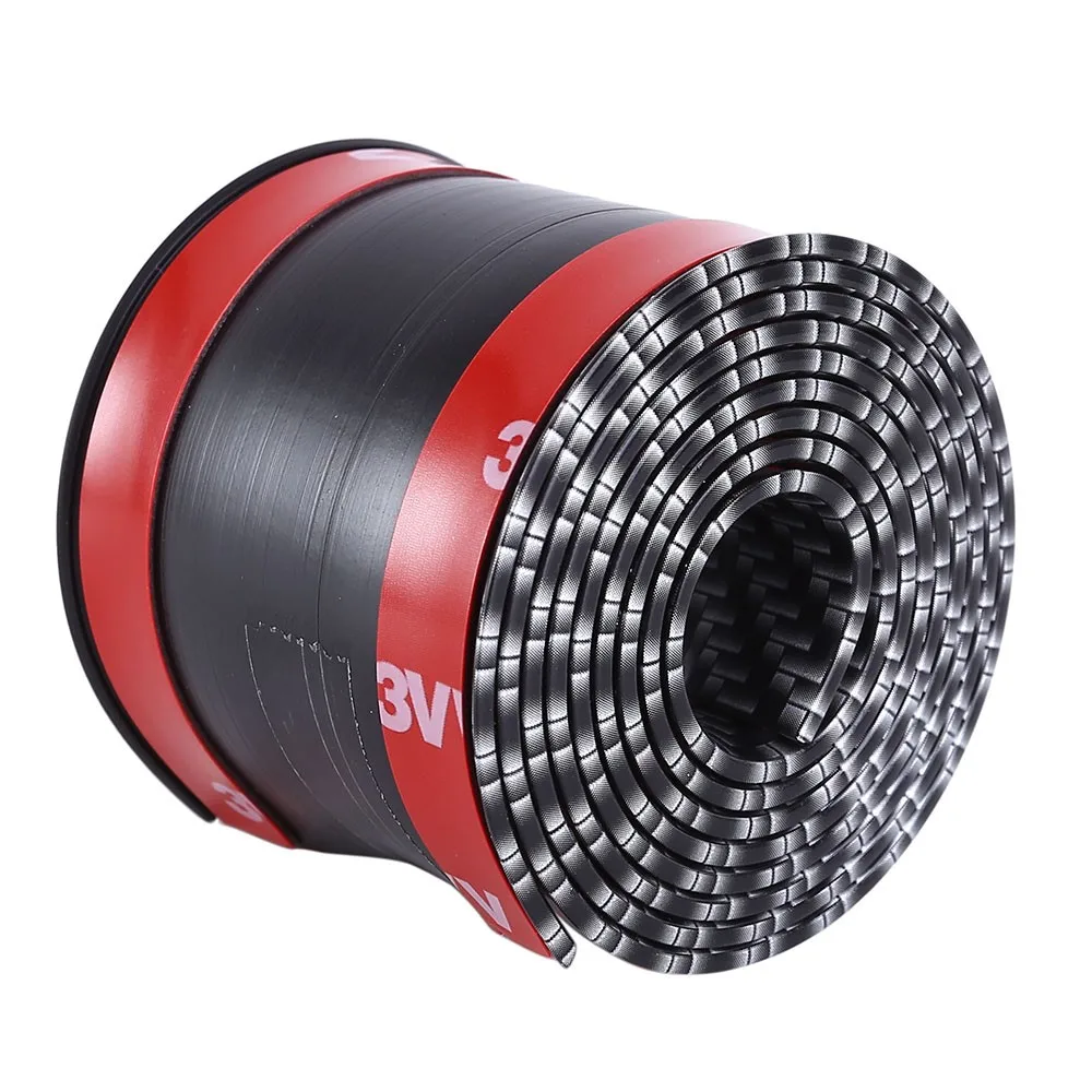 Автомобильные наклейки из углеродного волокна резиновый Стайлинг защита порога