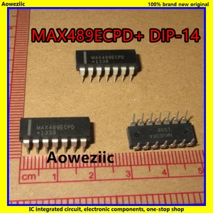 10Pcs/Lot MAX489ECPD+ MAX489ECPD MAX489 DIP-14 15kV ESD-Protected, Slew-Rate-Limited, Low-Power, RS-485/RS-422 Transceivers New