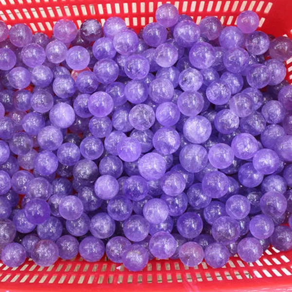 

10 шт. Симпатичные маленькие натуральные Аметистовые кварцевые Хрустальные шарики, Исцеляющие натуральные камни в качестве рождественског...