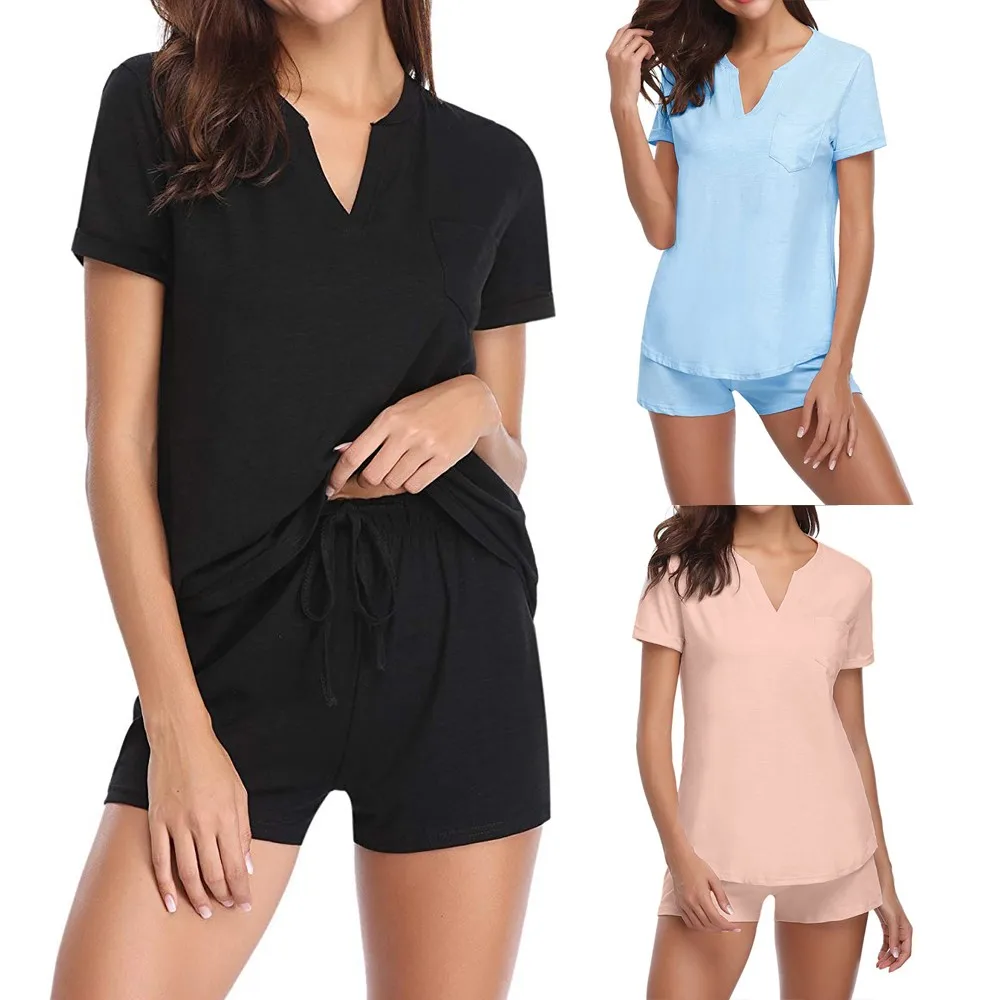 2 шт. модный Женский Повседневный пижамный комплект полосатая одежда для сна без