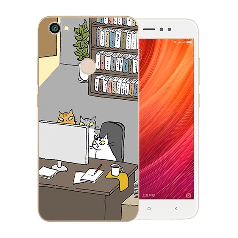 For Xiaomi Redmi Note 5A Prime Fingerprint Cases Silicone Cats Family Pattern 5.5&quot Phone for Hongmi Pro Cover |